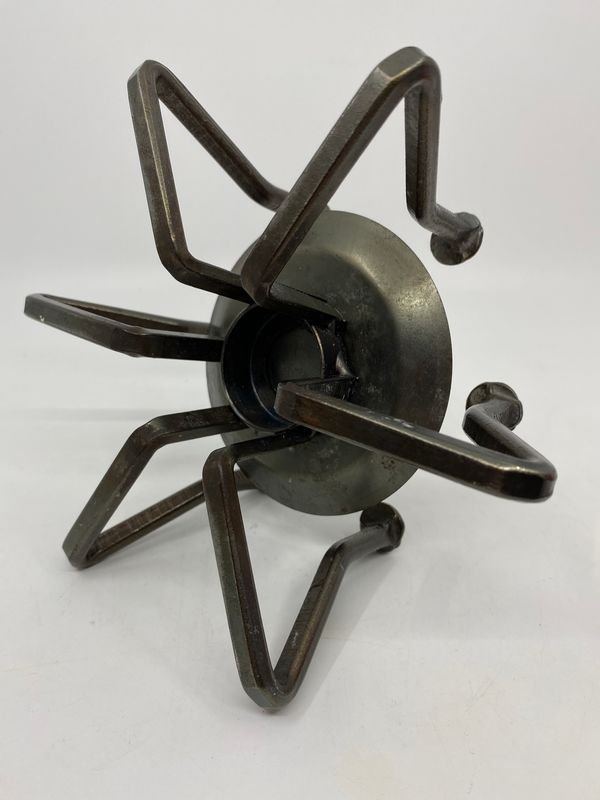 Røff vintage lysestake av smidd spiker  