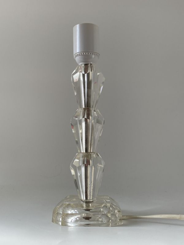 Bordlampe i glass Art deco stil