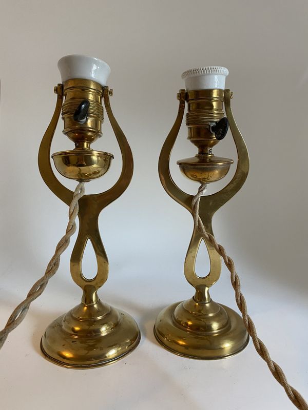 Antikk messinglampe 