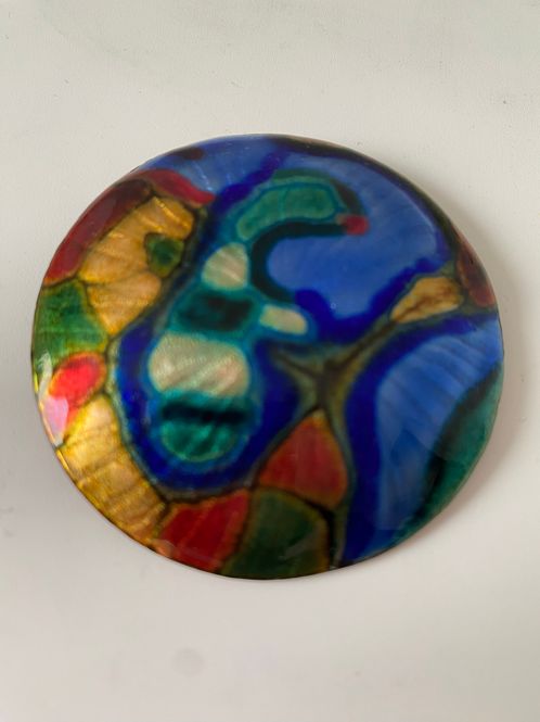 Hovedbilde Stor brosje emalje på kobber Balestrand 