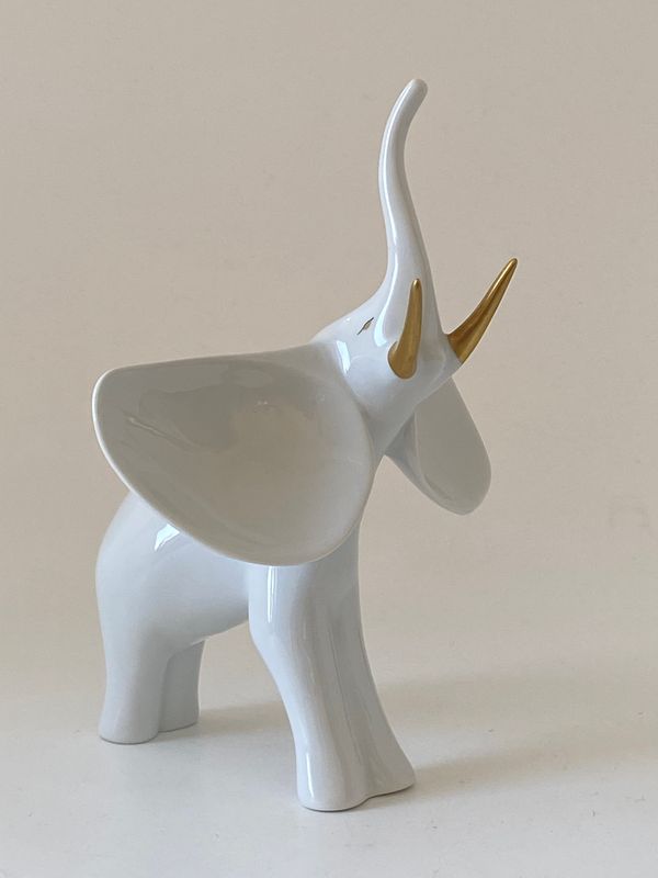 Elegant liten elefant porselen  
