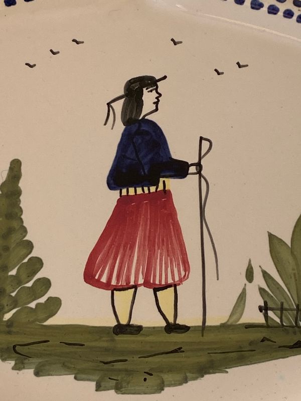 Tallerkener  Quimper, Frankrike