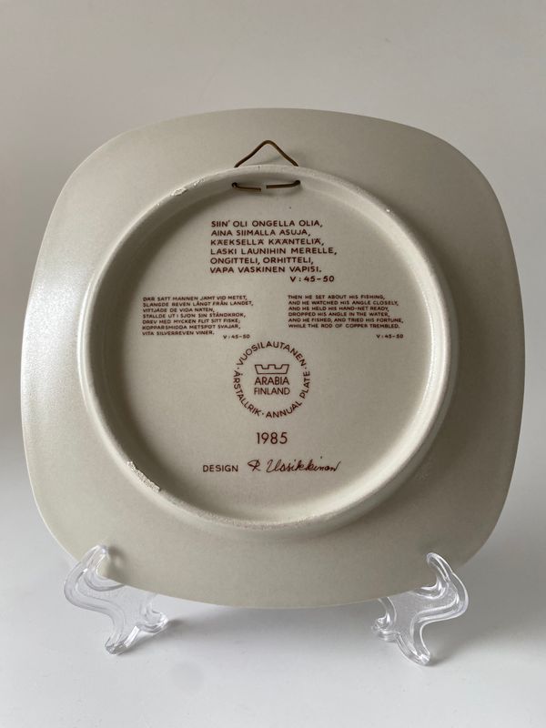 Årstallerken 1985 Finland